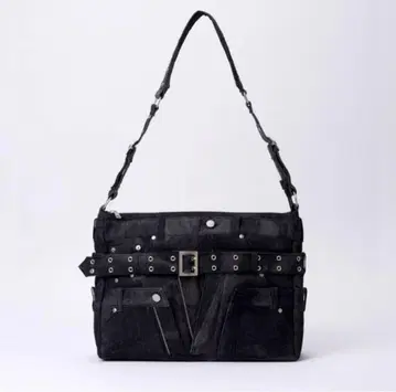 GRANCY 클레이지 레이어드 데님 팬츠 디자인 숄더백