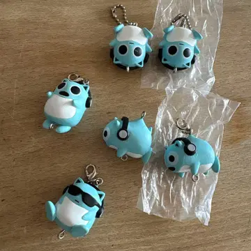 블루햄햄 가챠가챠 집어서 이어 붙이는 마스코트 6개 세트