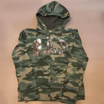 GAP 스팽글 카모 패턴 y2k 풀 집업 후드티 갸루 최저가