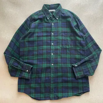 80s L.L.Bean 블랙워치 긴팔 플란넬 셔츠 미국제