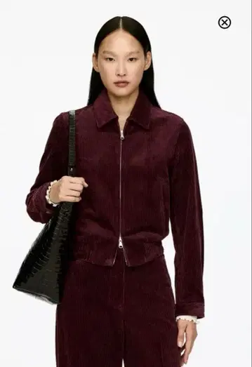 Arket 미사용 새상품 버건디 코듀로이 자켓 EUR 32