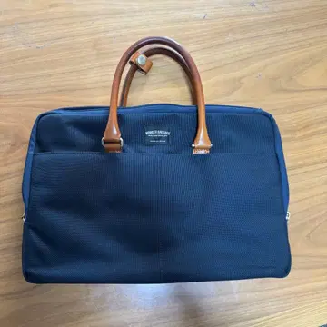 WONDER BAGGAGE 네이비 비즈니스 백 가죽 핸들