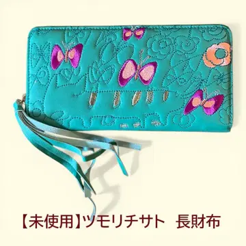 [ 미사용 ] 츠모리치사토 장지갑 그린
