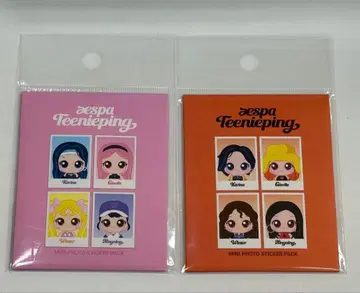 aespa 티니핑 증명사진 씰 한국 한정판