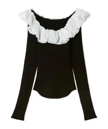 [ 새상품급 ] snidel 스나이델 시어 프릴 니트 풀오버