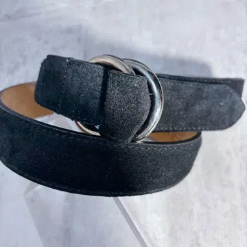 Sartoria Pistbes 이탈리아제 가죽 벨트 블랙 스웨이드