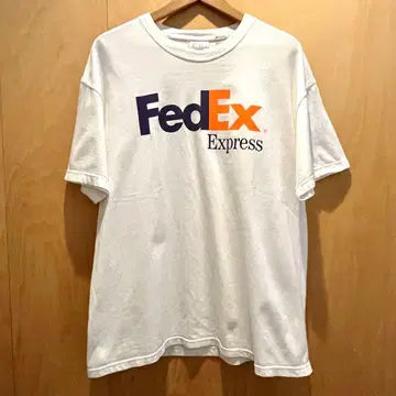 FedEx Express 기업 셔츠 화이트 L 미중고
