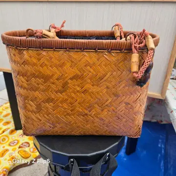 등나무 복조리형 바스켓백