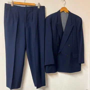 80s 빅 사이즈 더블 수트 XL 사이즈 정도 네이비 빈티지