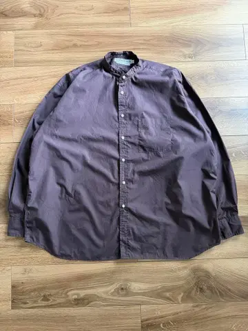 individualized shirts 16 밴드 카라 오버 셔츠