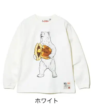 goslowcaravan 도라야키 곰 롱 슬리브 TEE