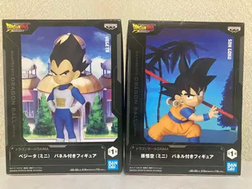 드래곤볼 베지터 손오공 패널 포함 미니 피규어 2개 세트