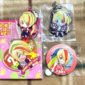 좀비 랜드 사가 러버 스트랩 아크릴 키링 캔뱃지 니카이도 사키