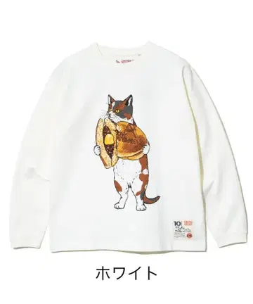 goslowcaravan 도라야키 고양이 롱 슬리브 TEE