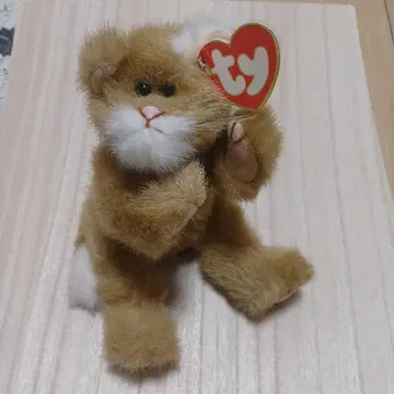 ty SAFETY PRECAUTION 브라운 고양이 봉제 인형