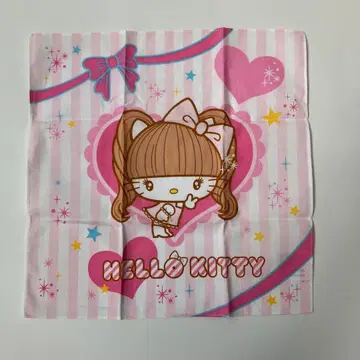 산리오 헬로키티 츠지 노조미 손수건 리본 헤이세이 레트로
