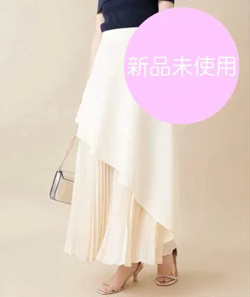 비대칭 플리츠 스커트 natural couture