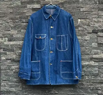 50s 데님 커버올 빈티지 sanforized 진네이비
