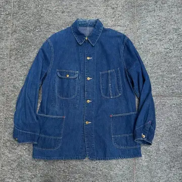 50s 데님 커버올 빈티지 sanforized 진네이비