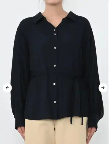 코히나 셔츠 네이비