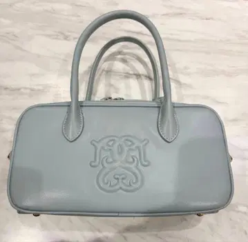 스나이델 SNIDEL 엠보싱 로고 보스턴 백 블루