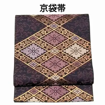 쿄후쿠로 오비 화학 섬유 당초문 화릉문