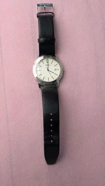 (정크제품) SEIKO 쿼츠 손목시계 화이트 다이얼