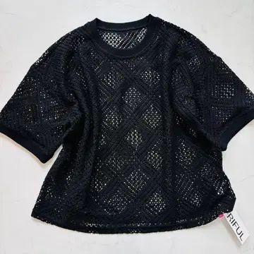 [ 새상품 ] FRIFUL 레이스 시스루 니트 상의 XL ( D952 )