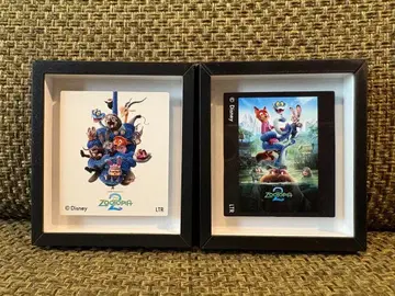 주토피아 2 액자 마그넷 2개 세트 + 금박 카드