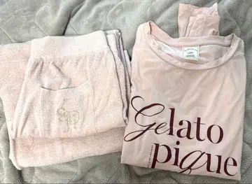 젤라또피케 SNIDEL HOME 룸웨어 상하의 세트 긴팔 핑크