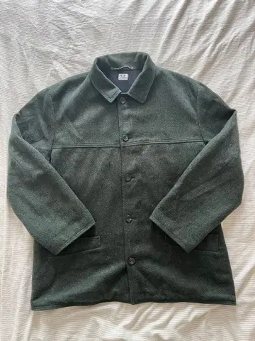 C.P. COMPANY 울 코트 다크 그린