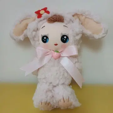 작가님 토끼 봉제 인형 딸기 리본 포함