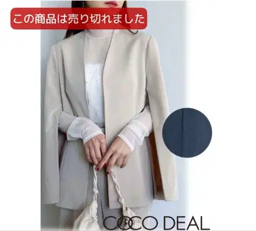 [ 새상품 ] COCODEAL 코코딜 사이드 메쉬 노카라 자켓