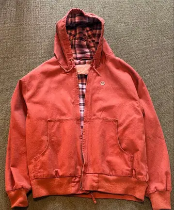 구제 의류 80s 워크 자켓 브라운 체크 무늬 vintage