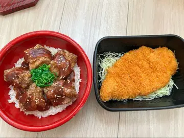 닭튀김 덮밥과 돈까스 세트