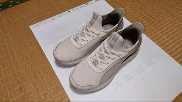 PUMA SOFTRIDE 스니커즈 24.5cm 미사용 베이지 경량 슬립온