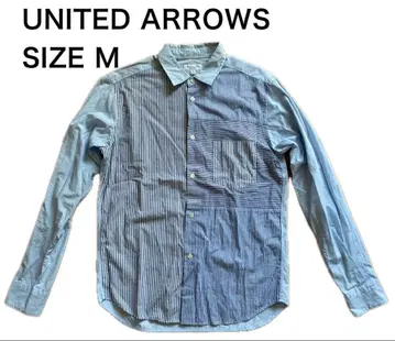 UNITED ARROWS 애로우즈 긴팔 버튼 다운 Y셔츠 스트라이프 M