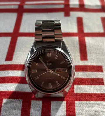 세이코 5 빈티지 오토매틱 자동 달력 손목시계 다크 그레이