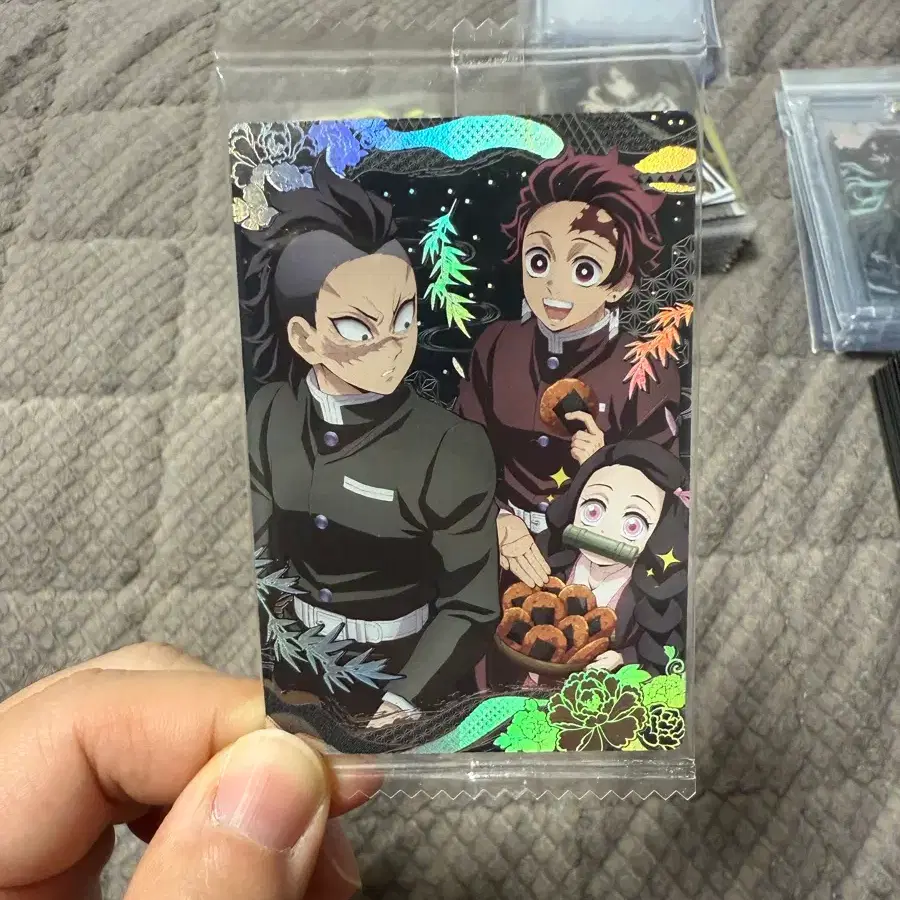 Demon Slayer Glass Card Akaza Rare # on Bunjang Global Site.