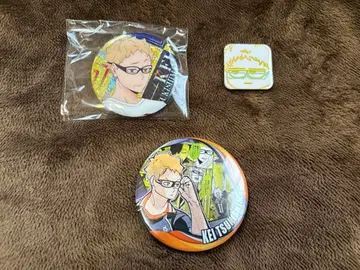 하이큐 츠키시마 케이 굿즈 묶음 판매 지로리 캔뱃지 룩업