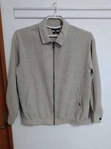 BEAMSHEART 폴리 멜란지 블루종 베이지 M 사이즈