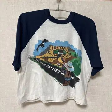 80s USA Alabama 밴딩 T셔츠 XL 빈티지 래글런