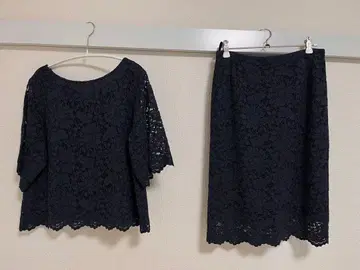 UNITED ARROWS 네이비 레이스 셋업