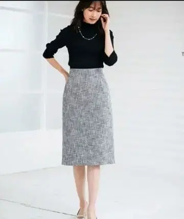 SALE ANAYI 코튼 부처 타이 트 스커트 38