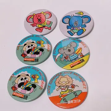 80's 90's 사쿠라 컬러 JTB 팬시 캔뱃지