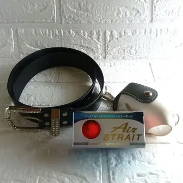 여성용 골프용 큐빅 장식 에나멜 벨트와 공, 공 주머니 세트