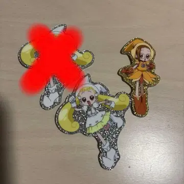 오쟈마녀 도레미 글리터 스티커 3개 세트 하즈키짱 하나짱