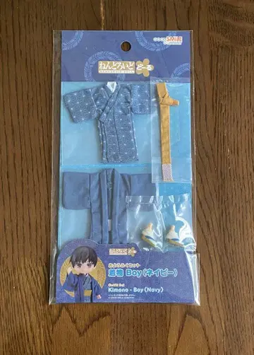 [ 미개봉 새상품 ] 넨도로이드돌 의상 세트 기모노 Boy ( 네이비 )