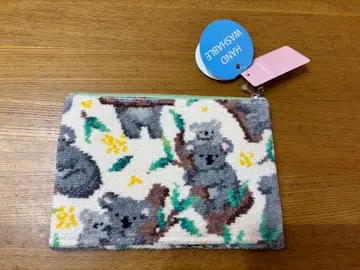 코알라 패턴 플랫 파우치 S