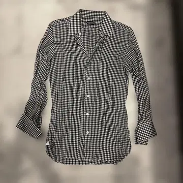 톰포드 체크 무늬 블랙/화이트 긴팔 셔츠 39